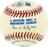 Chad Curtis Autographed Official AL Baseball Detroit Tigers "95 Tigers" Beckett BAS QR #BU87217