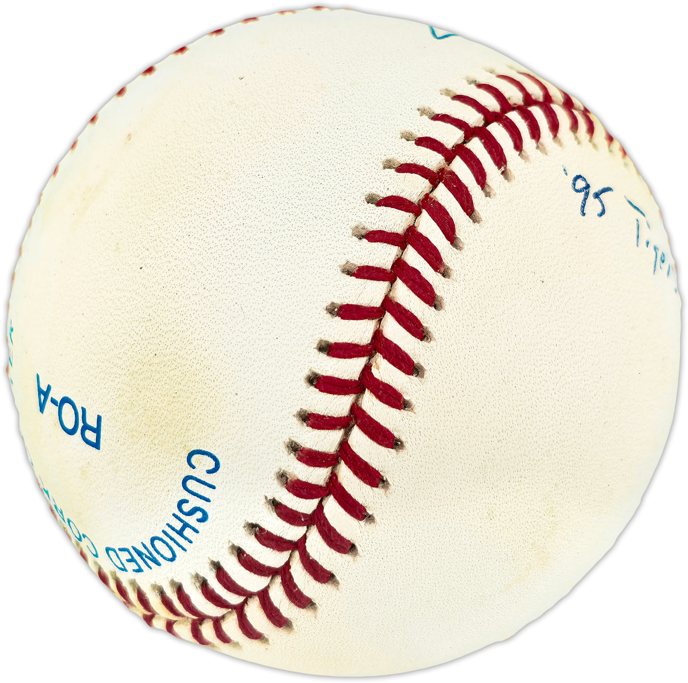 Chad Curtis Autographed Official AL Baseball Detroit Tigers "95 Tigers" Beckett BAS QR #BU87217