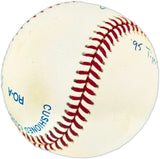 Chad Curtis Autographed Official AL Baseball Detroit Tigers "95 Tigers" Beckett BAS QR #BU87217