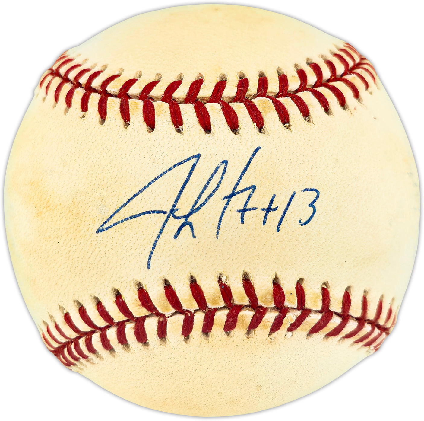 Jim Leyritz Autographed Official 1996 World Series Logo Baseball New York Yankees Beckett BAS QR #BU87230