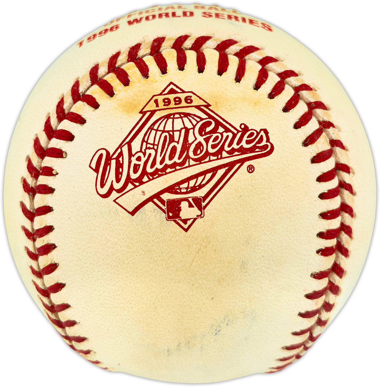 Jim Leyritz Autographed Official 1996 World Series Logo Baseball New York Yankees Beckett BAS QR #BU87230
