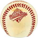 Jim Leyritz Autographed Official 1996 World Series Logo Baseball New York Yankees Beckett BAS QR #BU87230