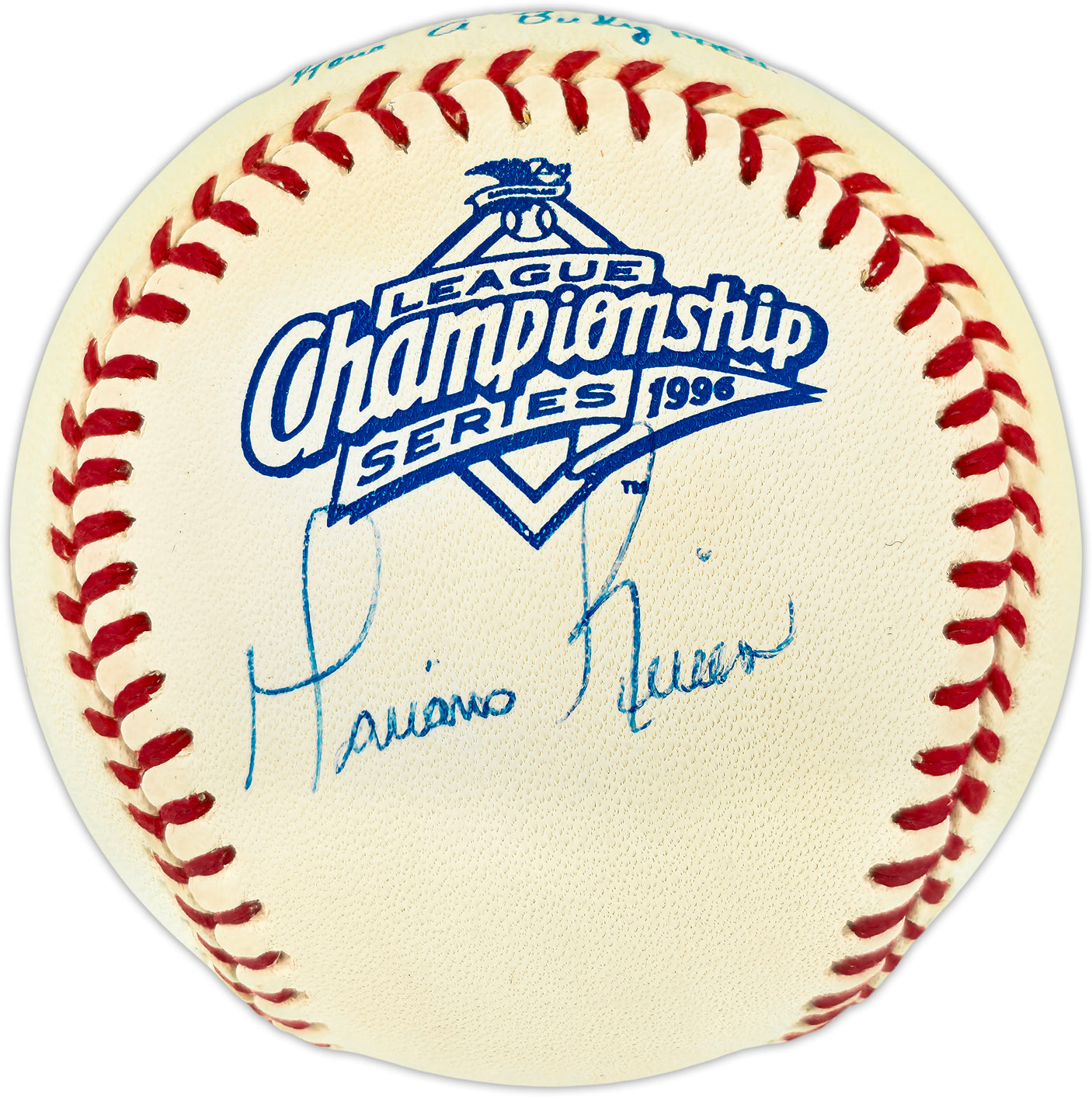 Mariano Rivera Autographed Official 1996 ALCS Logo Baseball New York Yankees Beckett BAS QR #BU87233