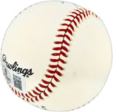 Mike Schmidt Autographed Official NL Baseball Philadelphia Phillies Beckett BAS QR #BU86788