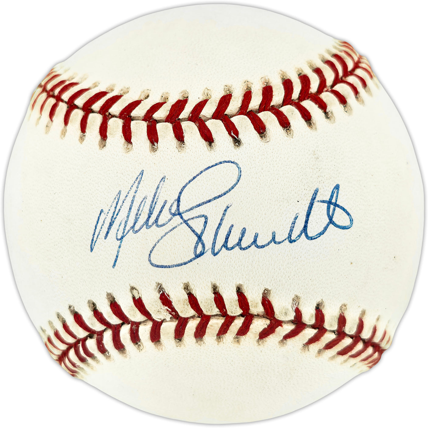 Mike Schmidt Autographed Official NL Baseball Philadelphia Phillies Beckett BAS QR #BU86789
