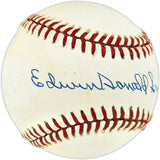 Duke Snider Autographed Official NL Baseball Brooklyn Dodgers "Edwin Donald" Full Name Beckett BAS QR #BU86792