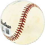 Duke Snider Autographed Official NL Baseball Brooklyn Dodgers "Edwin Donald" Full Name Beckett BAS QR #BU86792
