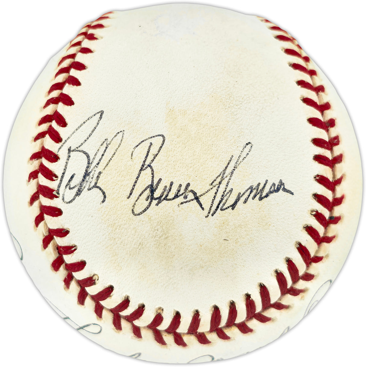 Bobby Thomson & Ralph Branca Autographed Official AL Baseball Full Names Beckett BAS QR #BU86794