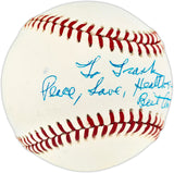 Bill Antonello Autographed Official NL Baseball Brooklyn Dodgers "To Frank" Beckett BAS QR #BU86806