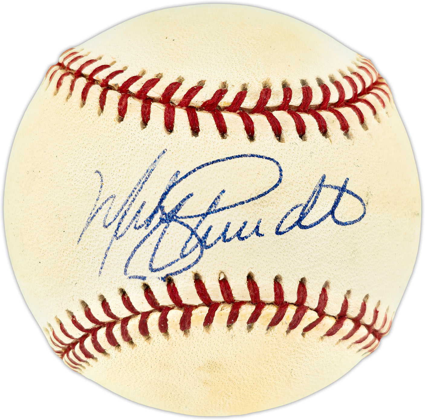 Mike Schmidt Autographed Official NL Baseball Philadelphia Phillies Beckett BAS QR #BU86807