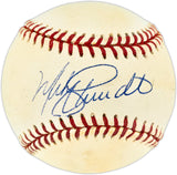 Mike Schmidt Autographed Official NL Baseball Philadelphia Phillies Beckett BAS QR #BU86807