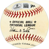 Mike Schmidt Autographed Official NL Baseball Philadelphia Phillies Beckett BAS QR #BU86807