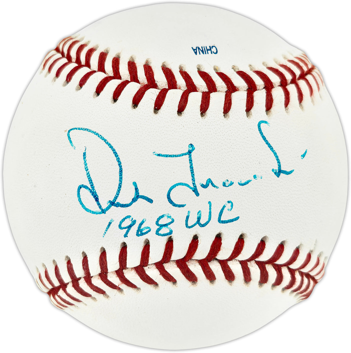 Dick Tracewski Autographed Official Texas League Baseball Detroit Tigers "1968 WC" Beckett BAS QR #BU87238