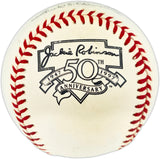 Johnny Podres Autographed Official Jackie Robinson NL Baseball Brooklyn Dodgers "55 WS MVP" Beckett BAS QR #BU86808