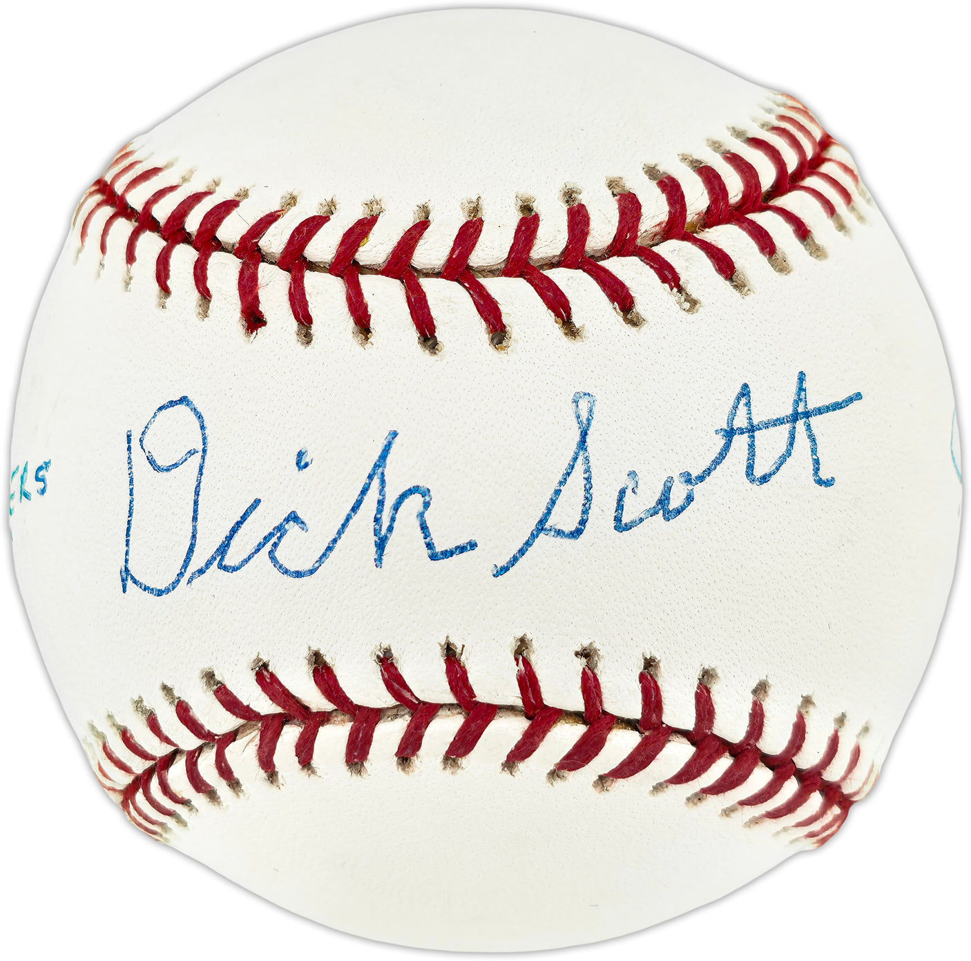 Dick Scott Autographed Official MLB Baseball Los Angeles Dodgers, Chicago Cubs "Dodgers '63, Cubs '64" Beckett BAS QR #BU86810