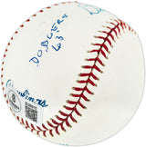 Dick Scott Autographed Official MLB Baseball Los Angeles Dodgers, Chicago Cubs "Dodgers '63, Cubs '64" Beckett BAS QR #BU86810