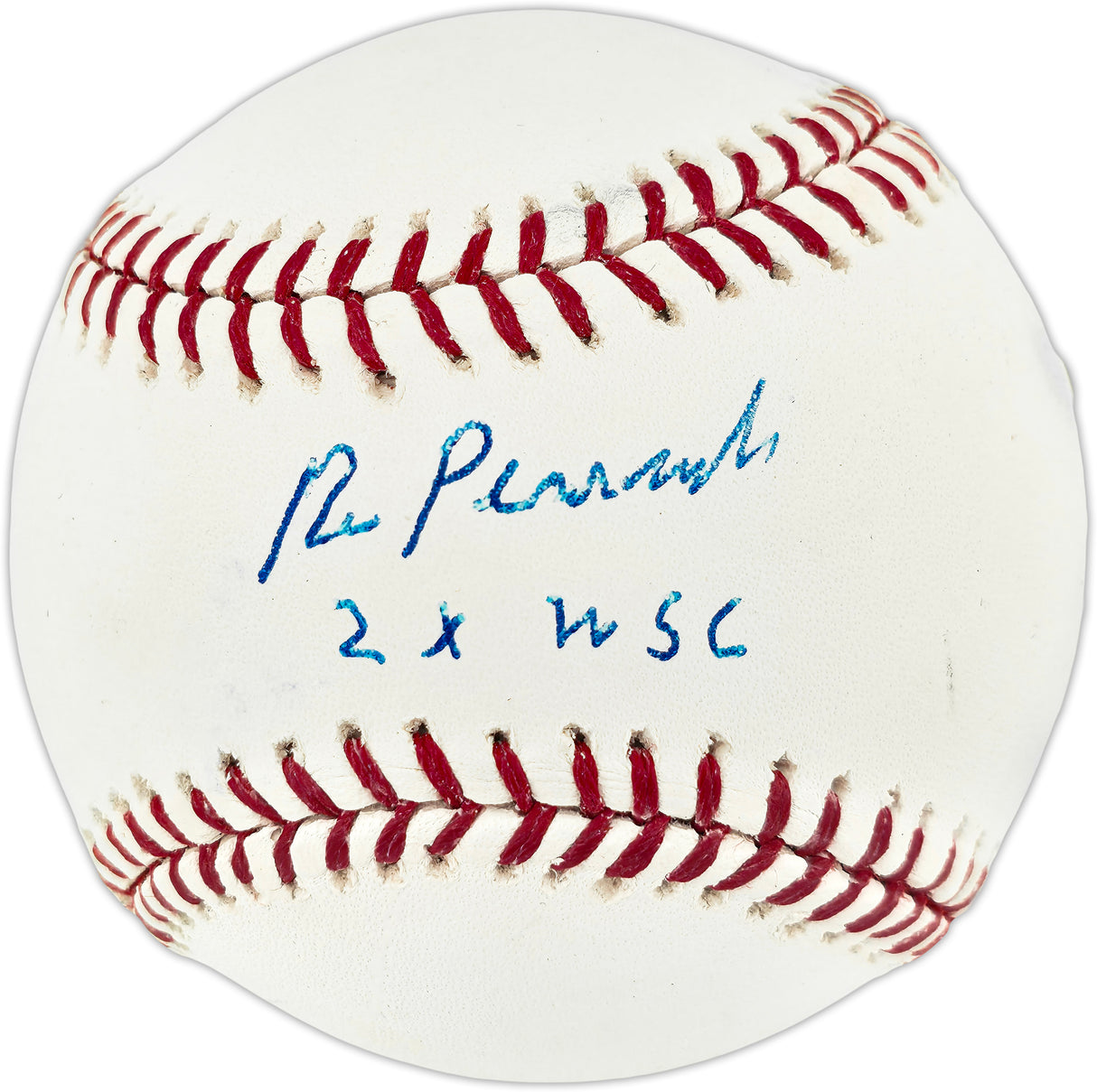 Ron Perranoski Autographed Official MLB Baseball Los Angeles Dodgers "2X WSC" Beckett BAS QR #BU86811