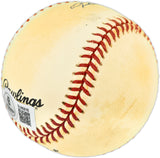 Lee Walls Autographed Official NL Baseball Los Angeles Dodgers, Philadelphia Phillies Beckett BAS QR #BU86816