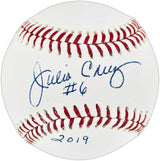 Julio Cruz Autographed Official 40th Anniversary Logo MLB Baseball Seattle Mariners "#6" Beckett BAS QR #BU87268