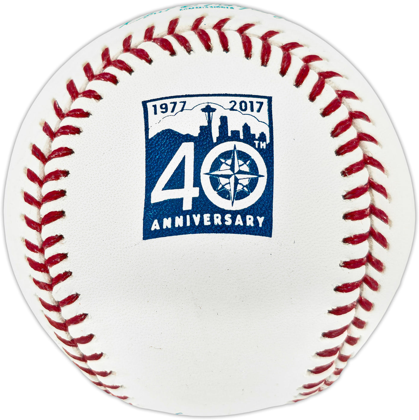 Julio Cruz Autographed Official 40th Anniversary Logo MLB Baseball Seattle Mariners "#6" Beckett BAS QR #BU87268