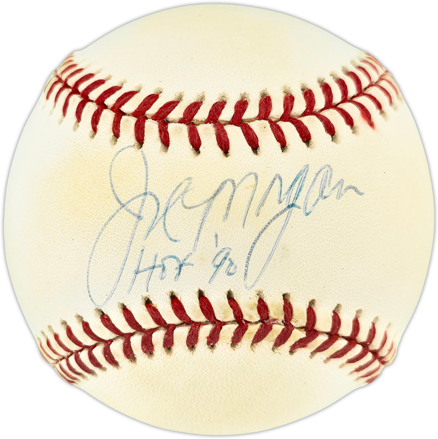 Joe Morgan Autographed Official NL Baseball Cincinnati Reds "HOF 90" Beckett BAS QR #BU86820