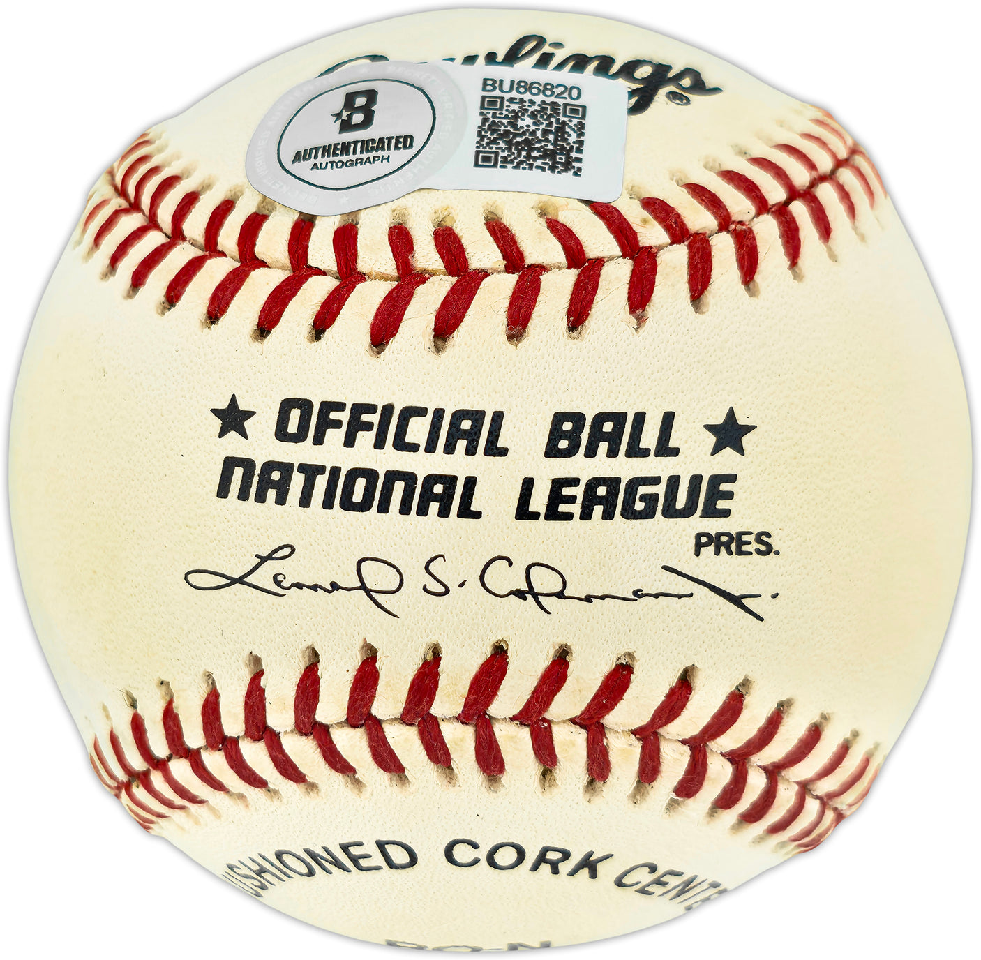 Joe Morgan Autographed Official NL Baseball Cincinnati Reds "HOF 90" Beckett BAS QR #BU86820