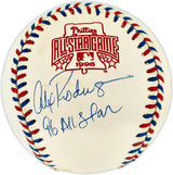 Alex Rodriguez Autographed Official 1996 All Star Game Logo Baseball Seattle Mariners "96 All Star" Beckett BAS QR #BU86833