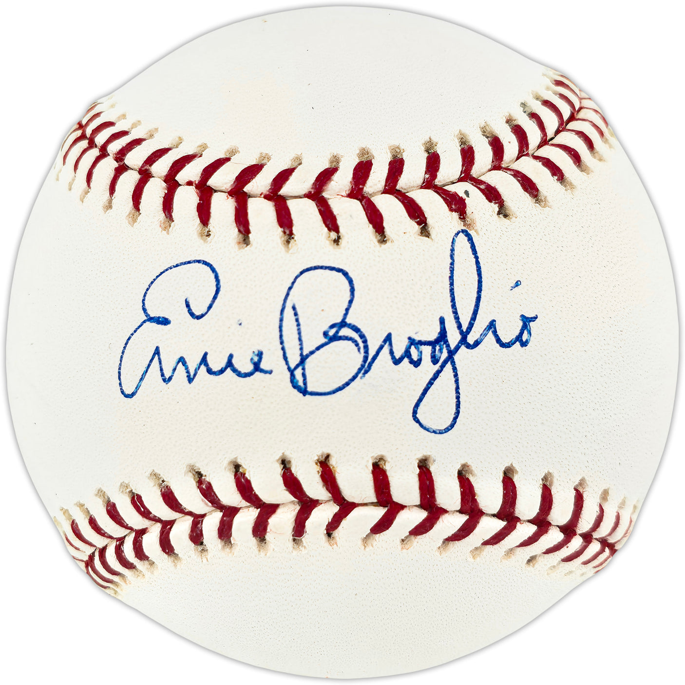 Ernie Broglio Autographed Official MLB Baseball St. Louis Cardinals, Chicago Cubs Beckett BAS QR #BU86840
