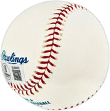 Ernie Broglio Autographed Official MLB Baseball St. Louis Cardinals, Chicago Cubs Beckett BAS QR #BU86840