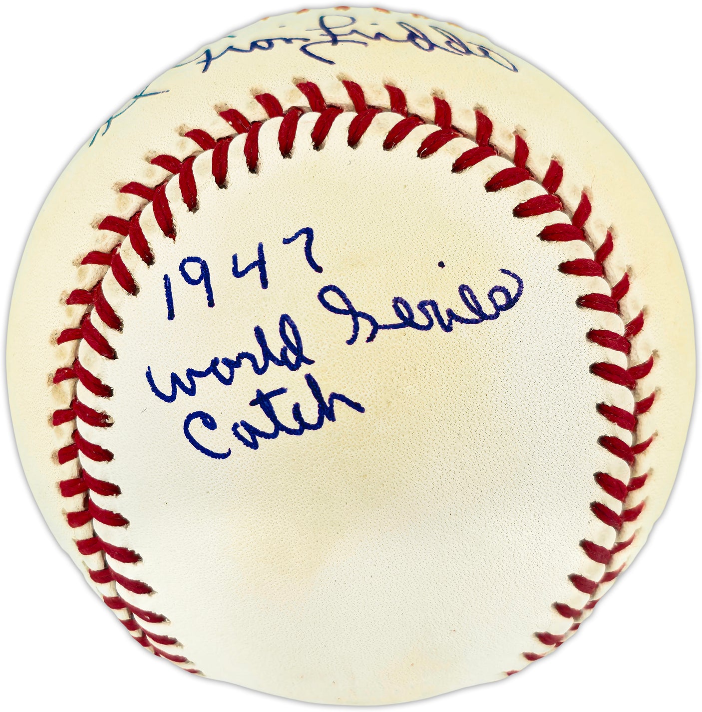 Al Gionfriddo Autographed Official NL Baseball Brooklyn Dodgers "1947 World Series Catch" Beckett BAS QR #BU86878