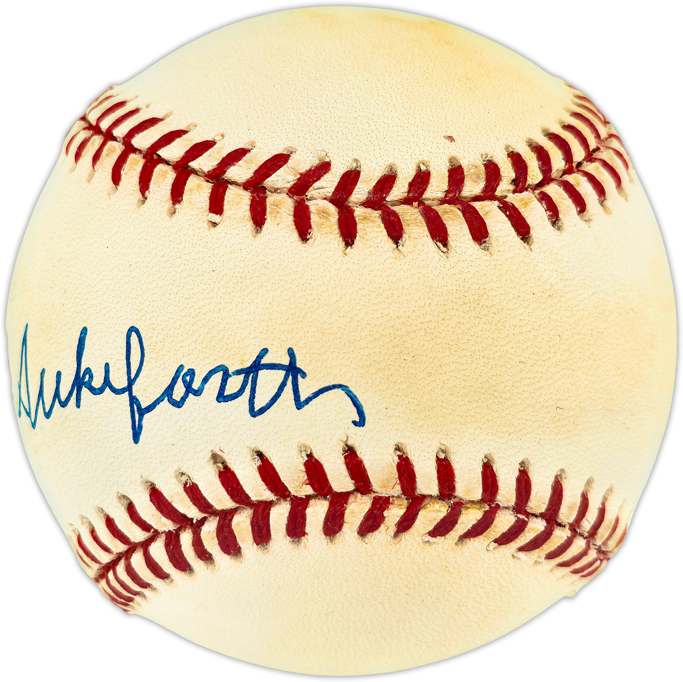 Clyde Sukeforth Autographed Official NL Baseball Brooklyn Dodgers Beckett BAS QR #BU86885
