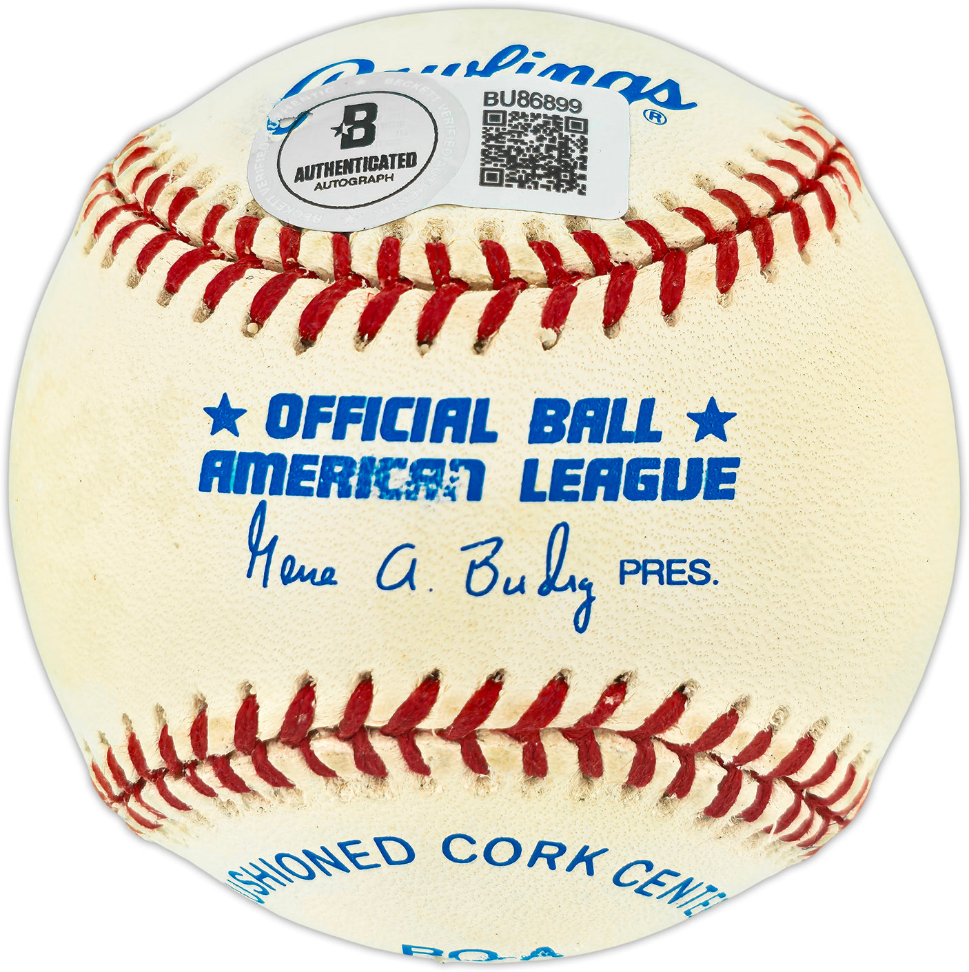 Jim Rice Autographed Official AL Baseball Boston Red Sox Beckett BAS QR #BU86899
