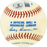 Carl Yastrzemski Autographed Official AL Baseball Boston Red Sox Beckett BAS QR #BU86925