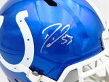 Darius Leonard Autographed Indianapolis Colts Full Size Flash Blue Replica Speed Helmet JSA #WA115252