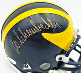 Bo Schembechler Autographed Michigan Wolverines Blue Mini Helmet JSA #CD41098