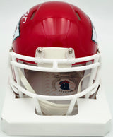 Mecole Hardman Autographed Kansas City Chiefs Red Speed Mini Helmet Beckett BAS Witness #WE24817