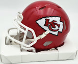 Mecole Hardman Autographed Kansas City Chiefs Red Speed Mini Helmet Beckett BAS Witness #WE24817