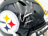 Najee Harris Autographed Pittsburgh Steelers Full Size Black Replica Salute Helmet Fanatics Holo #B107792
