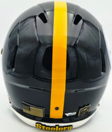 Najee Harris Autographed Pittsburgh Steelers Full Size Black Replica Salute Helmet Fanatics Holo #B107792