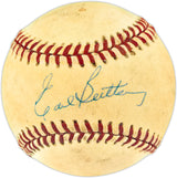 Earl Battey Autographed Official NL Baseball Minnesota Twins Beckett BAS QR #BU86927