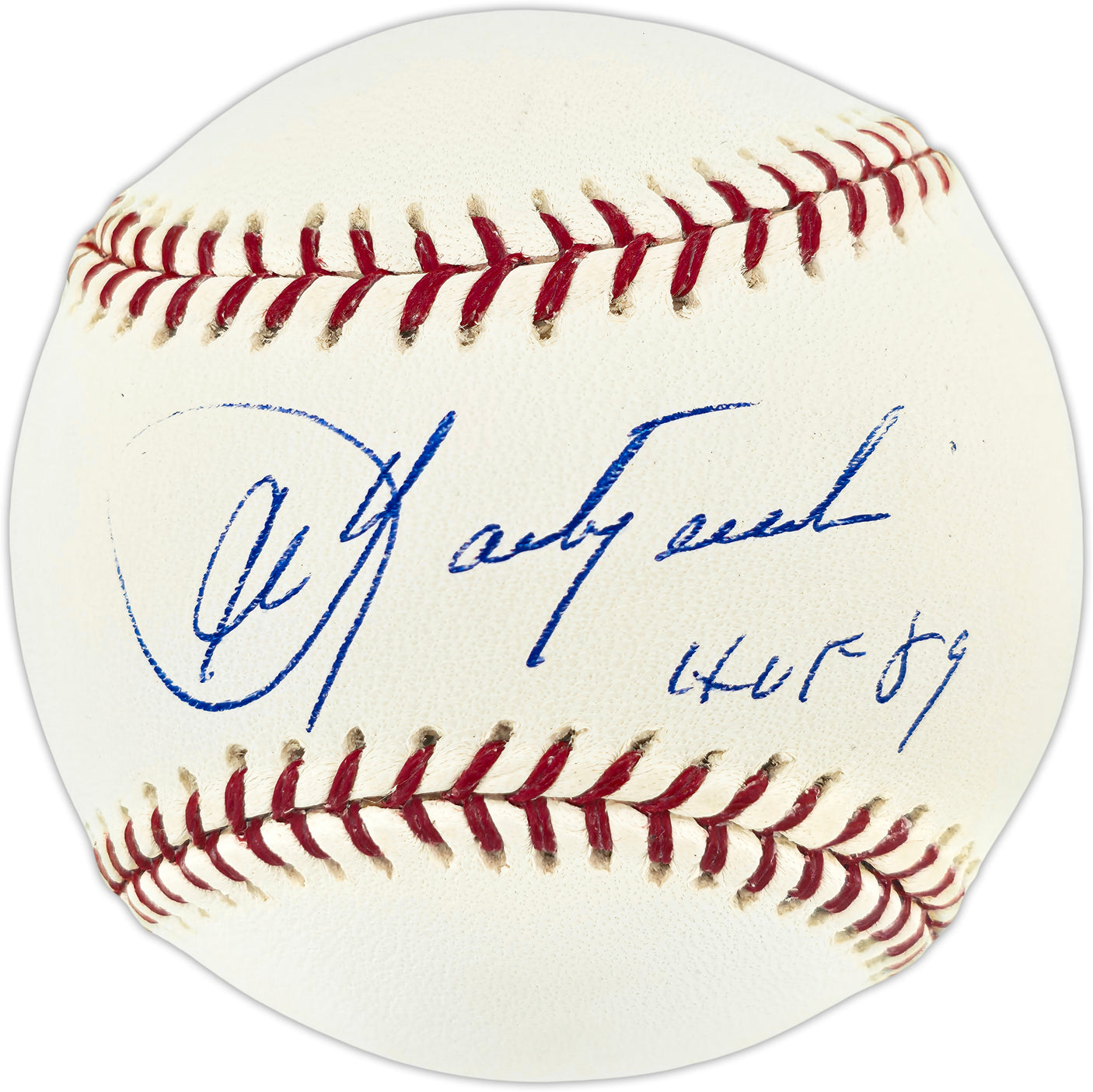 Carl Yastrzemski Autographed Official MLB Baseball Boston Red Sox "HOF 89" Beckett BAS QR #BU86944
