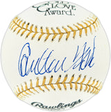 Carlton Fisk Autographed Official Rawlings Gold Glove Baseball Boston Red Sox Beckett BAS QR #BU86950