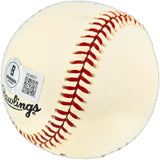 Willie Mays & Ken Griffey Jr. Autographed Official NL Baseball Beckett BAS #AE49051