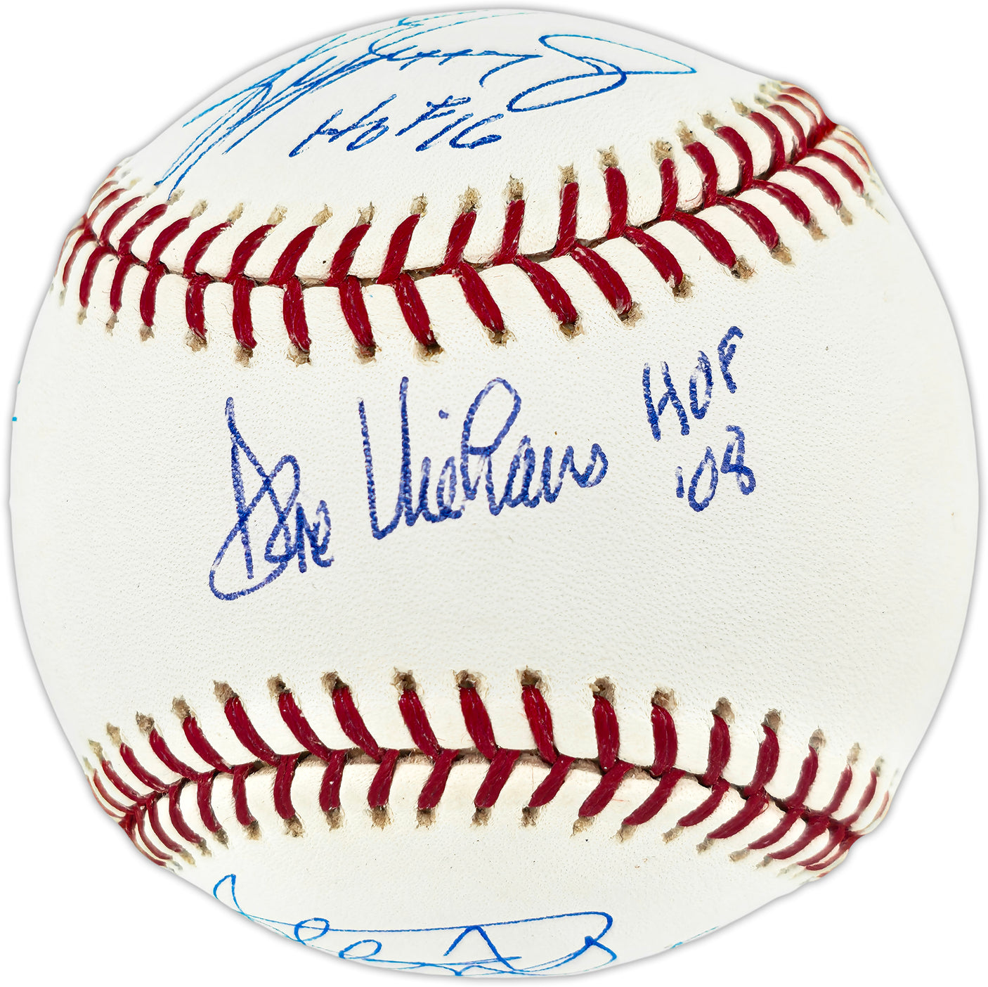 Seattle Mariners Hall of Famers Autographed Official MLB Baseball With 4 Signatures Including Ken Griffey Jr. & Dave Niehaus Beckett BAS #AE49055
