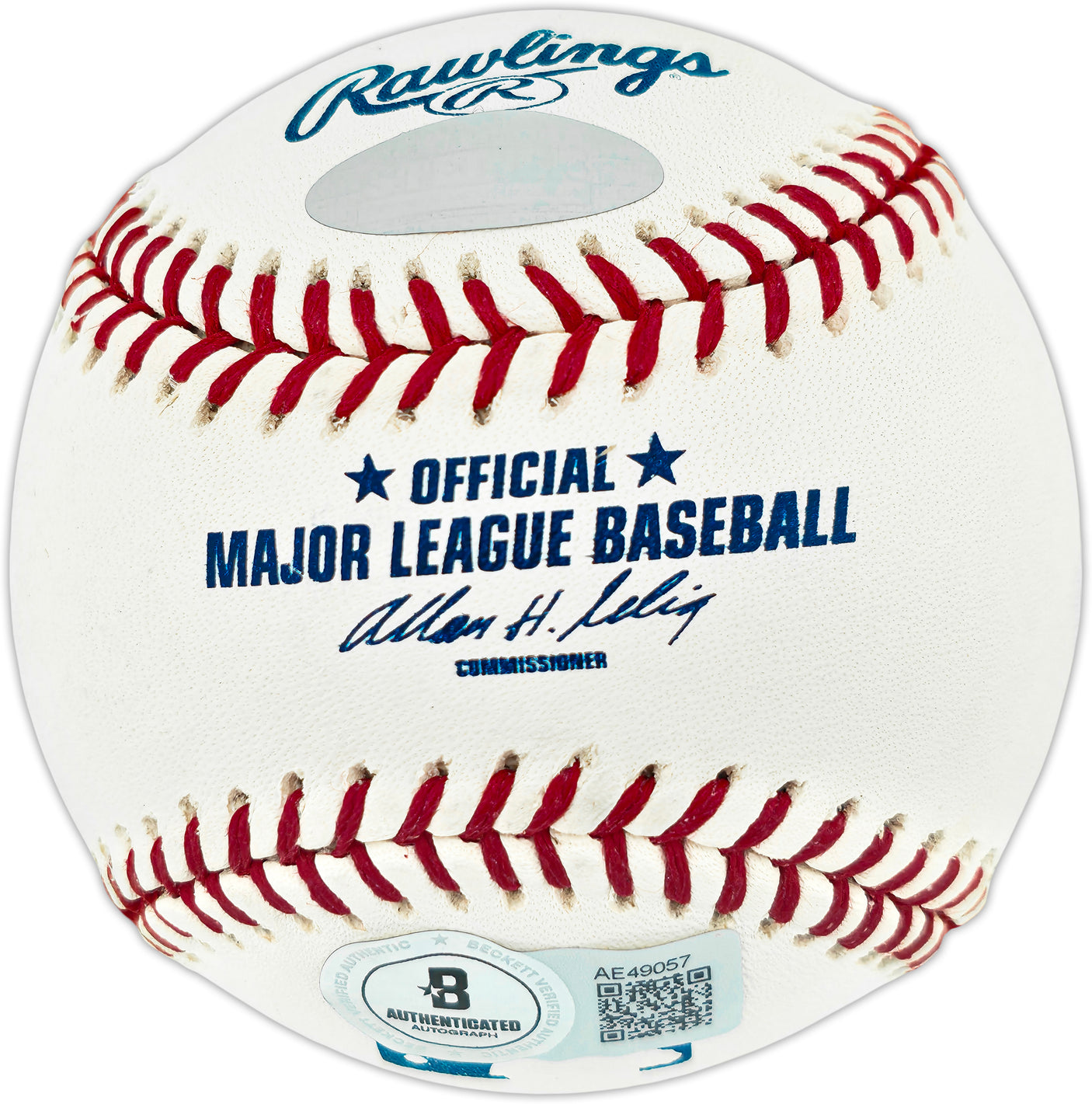 Hank Aaron Autographed Official MLB Baseball Atlanta Braves Beckett BAS #AE49057