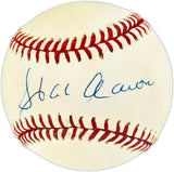 Hank Aaron Autographed Official NL Baseball Atlanta Braves Beckett BAS #AE49059