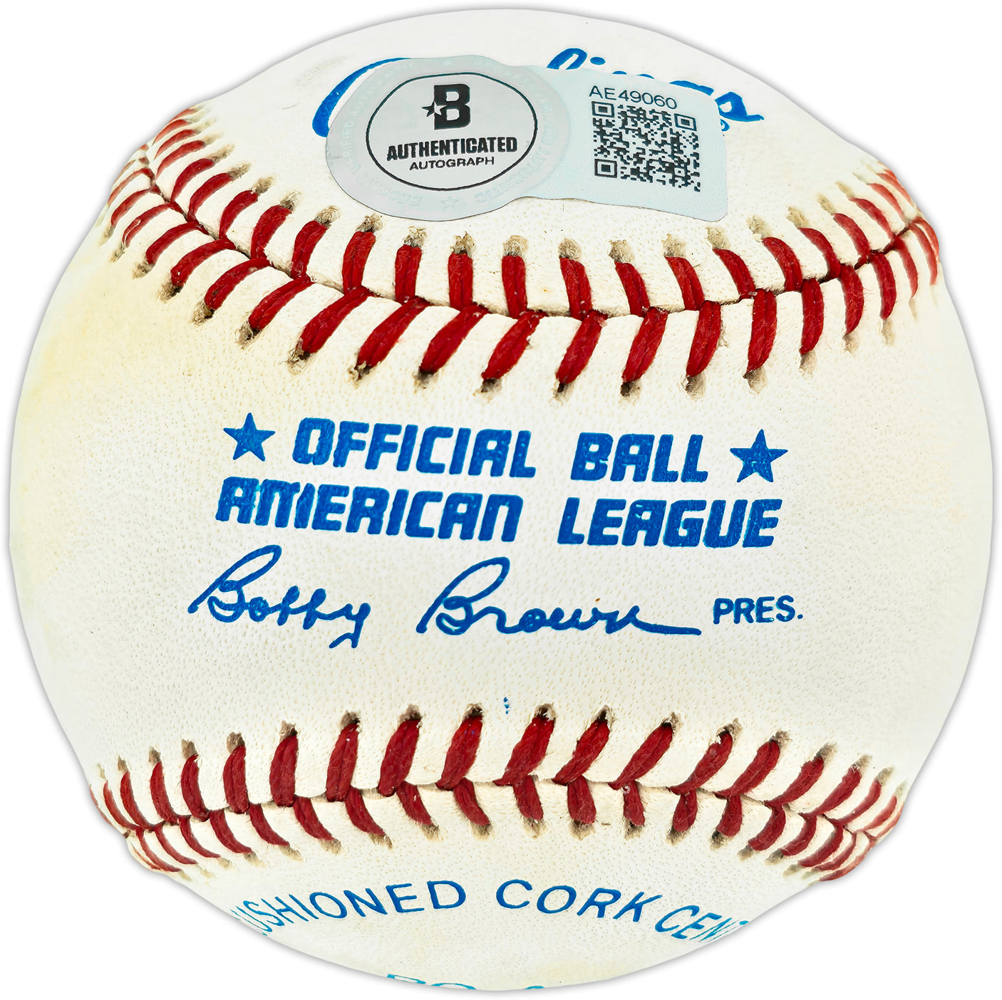Joe Dimaggio Autographed Official AL Baseball New York Yankees Beckett BAS #AE49060