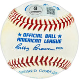 Joe Dimaggio Autographed Official AL Baseball New York Yankees Beckett BAS #AE49060