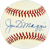 Joe Dimaggio Autographed Official AL Baseball New York Yankees Beckett BAS #AE49065