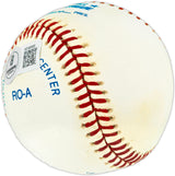 Joe Dimaggio Autographed Official AL Baseball New York Yankees Beckett BAS #AE49065